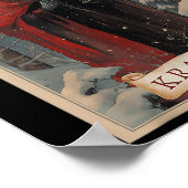 Merry Krampus Horror Kerst Lelijke Trui Kwaad P Poster (Hoek)