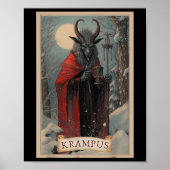 Merry Krampus Horror Kerst Lelijke Trui Kwaad P Poster (Voorkant)