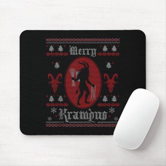 Merry Krampus Horror Soky Evil Funny Ugly Christma Muismat (Met muis)