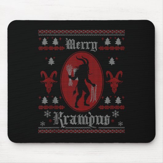 Merry Krampus Horror Soky Evil Funny Ugly Christma Muismat (Voorkant)