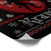 Merry Krampus Horror Soky Evil Funny Ugly Christma Poster (Hoek)