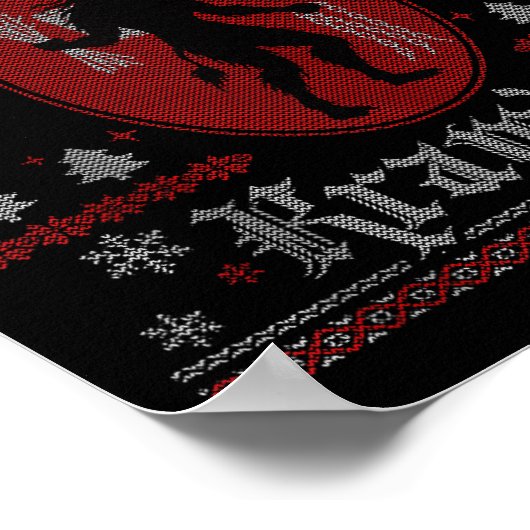 Merry Krampus Horror Soky Evil Funny Ugly Christma Poster (Hoek)