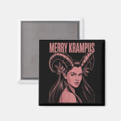 Merry Krampus Ironic Lilith Christmas Dark Feminin Magneet (Voorkant / Achterkant)