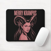 Merry Krampus Ironic Lilith Christmas Dark Feminin Muismat (Met muis)