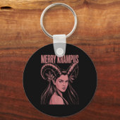 Merry Krampus Ironic Lilith Christmas Dark Feminin Sleutelhanger (Voorkant)