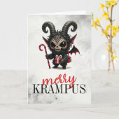 Merry Krampus Kaart (Gele Bloem)