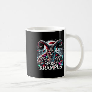 Merry Krampus kerst komt naar de stad Koffiemok