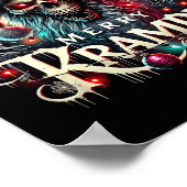 Merry Krampus kerst komt naar de stad Poster (Hoek)