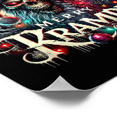 Merry Krampus kerst komt naar de stad Poster (Hoek)