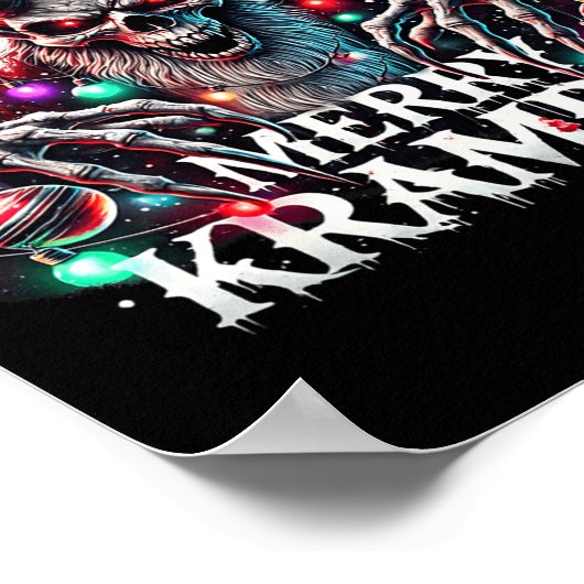 Merry Krampus kerst komt naar de stad Poster (Hoek)