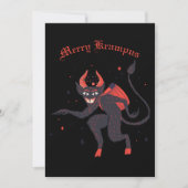 Merry Krampus-kerstfeestkaart Feestdagenkaart (Voorkant)