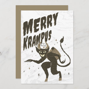 Merry Krampus-kerstfeestkaart Feestdagenkaart