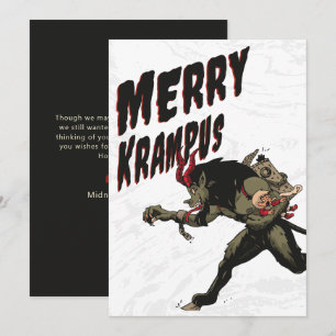 Merry Krampus-kerstfeestkaart Feestdagenkaart