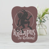 Merry Krampus-kerstfeestkaart Feestdagenkaart (Staand voorkant)