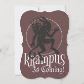 Merry Krampus-kerstfeestkaart Feestdagenkaart (Voorkant)