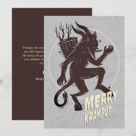 Merry Krampus-kerstfeestkaart Feestdagenkaart