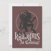 Merry Krampus-kerstfeestkaart Feestdagenkaart (Voorkant)