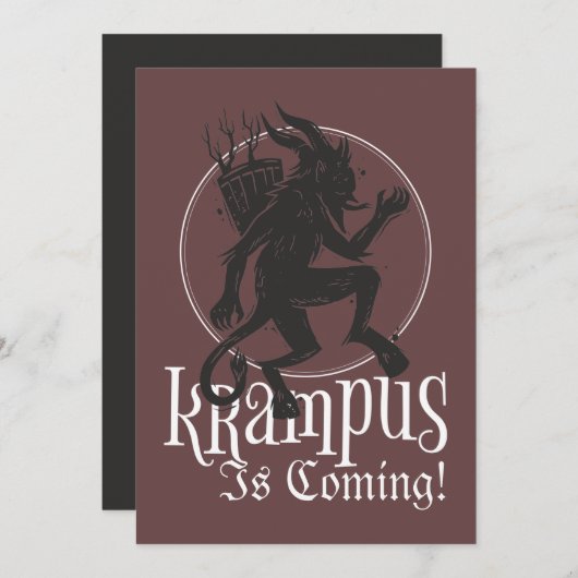 Merry Krampus-kerstfeestkaart Feestdagenkaart (Voorkant / Achterkant)