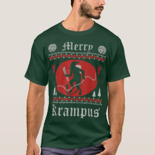 Merry Krampus Kerstmis Horror Ugly Sweater E T-shirt