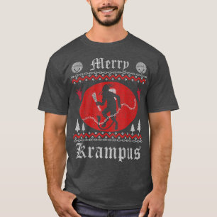 Merry Krampus Kerstmis Horror Ugly Sweater E T-shirt