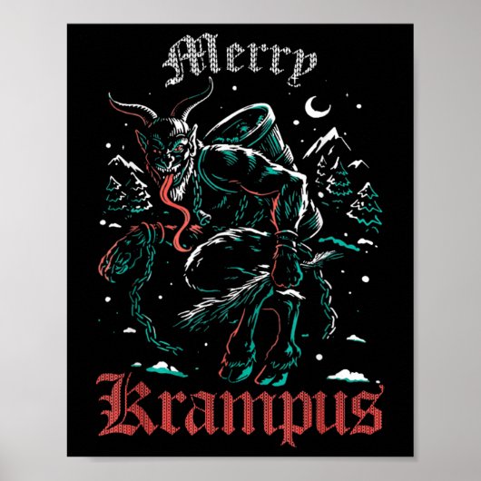Merry Krampus Kerstmishorror Ugly Evil Paja Poster (Voorkant)