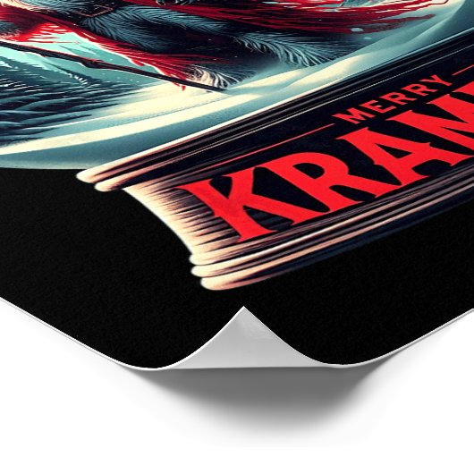 Merry Krampus komt naar de stad Xmas Horro Poster (Hoek)