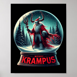 Merry Krampus komt naar de stad Xmas Horro Poster