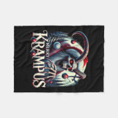 Merry Krampus komt naar horrorstad CHR Fleece Deken (Voorkant (Horizontaal))