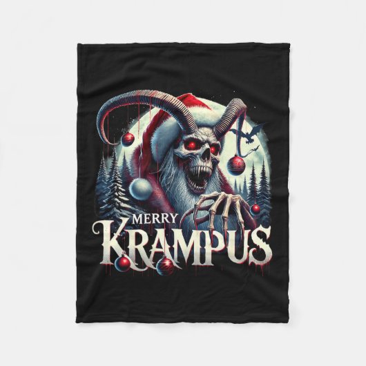 Merry Krampus komt naar horrorstad CHR Fleece Deken (Voorkant)