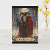 Merry Krampus Pajama Funny Christmas Horror Ugly S Kaart (Gele Bloem)