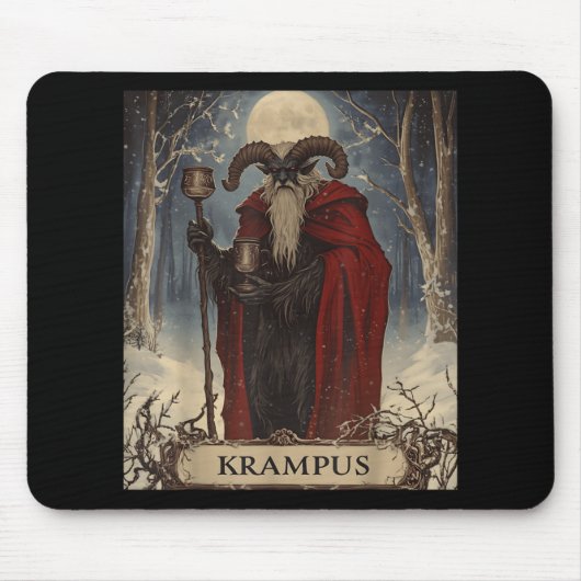 Merry Krampus Pajama Funny Christmas Horror Ugly S Muismat (Voorkant)