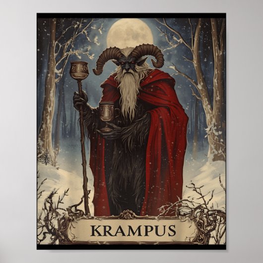 Merry Krampus Pajama Funny Christmas Horror Ugly S Poster (Voorkant)