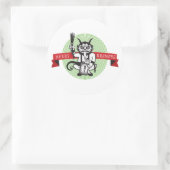 Merry Krampus Ronde Sticker (Tas)