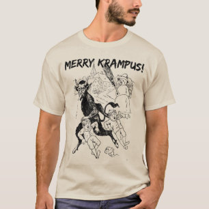 Merry Krampus. T-shirt. Grappig kerstfeest-T-Shirt T-shirt