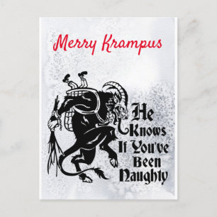 Merry Krampus Wenskaart Feestdagenkaart
