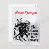 Merry Krampus Wenskaart Feestdagenkaart (Voorkant / Achterkant)