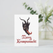 Merry Krampusnacht Feestdagenkaart (Staand voorkant)