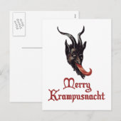 Merry Krampusnacht Feestdagenkaart (Voorkant / Achterkant)