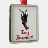Merry Krampusnacht Metalen Ornament (Rechts)