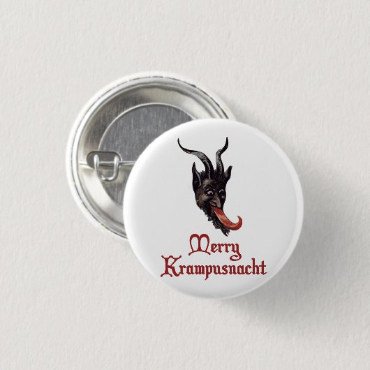 Merry Krampusnacht Ronde Button 3,2 Cm (Voorkant /achterkant)