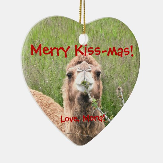 Merry Kus-mas!  Liefde, Mona. Keramisch Ornament (Rechts)