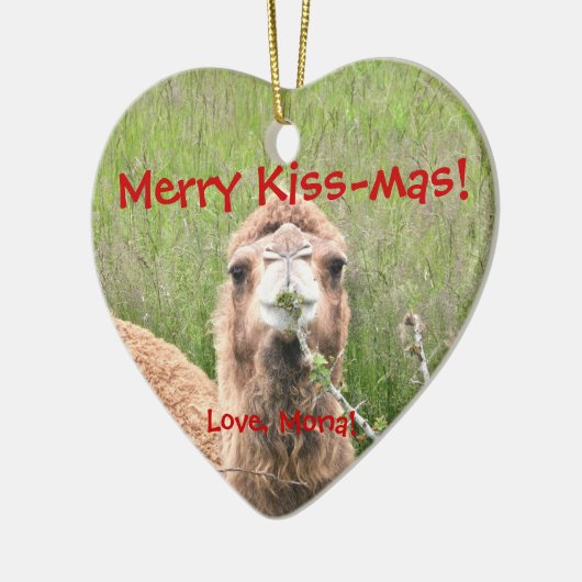 Merry Kus-mas!  Liefde, Mona. Keramisch Ornament (Links)