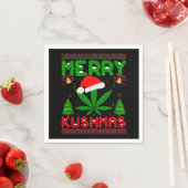 Merry Kushmas Funny Kerstmis Servet (Insitu)