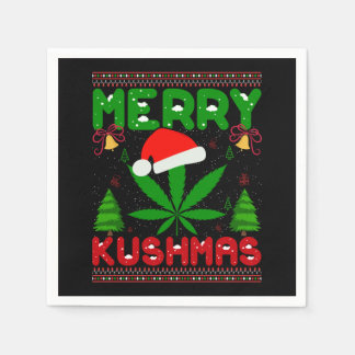 Merry Kushmas Funny Kerstmis Servet