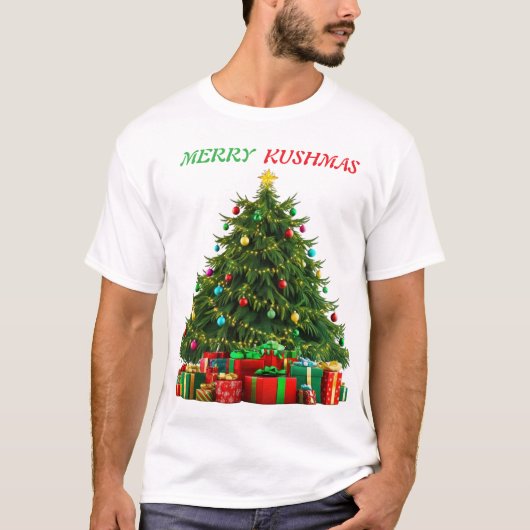 Merry kushmas t-shirt (Voorkant)