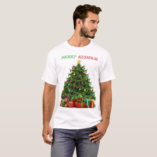 Merry kushmas t-shirt (Voorkant volledig)