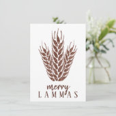 Merry Lammas Autumn Glitter Wheat Pagan Holiday (Staand voorkant)