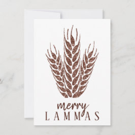 Merry Lammas Autumn Glitter Wheat Pagan Holiday