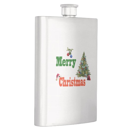 Merry Lawn Bowls Kerstmis, Hip Flask Flacon (Rechts)