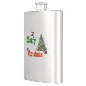 Merry Lawn Bowls Kerstmis, Hip Flask Flacon (Links)
